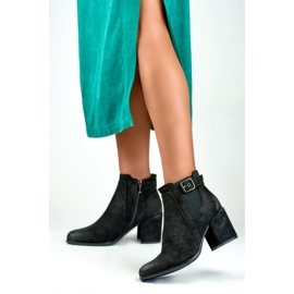 Botas femininas forradas com pele 260034B-SU pretas preto 2