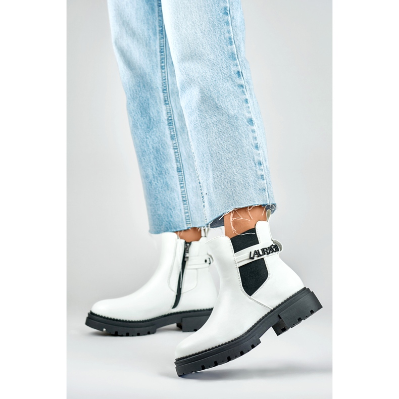 Botas Chelsea Modelo 250005W-PU Branca - PRIMO branco 2