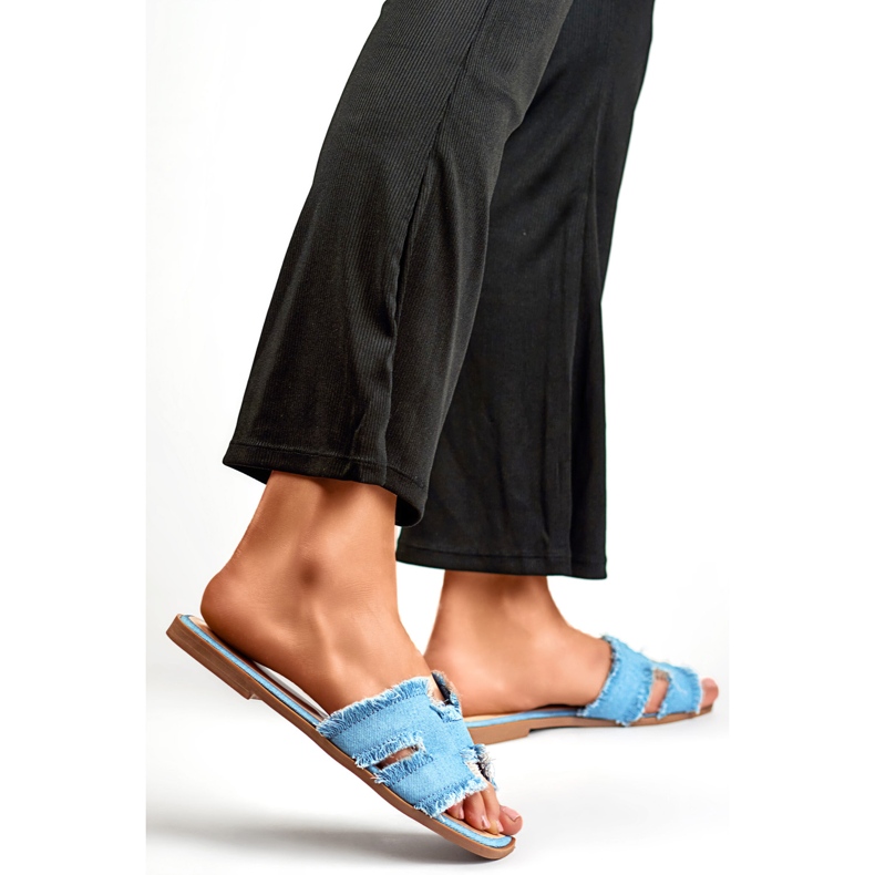 Chinelos femininos Jeans MTBL04L.DE, azul 1