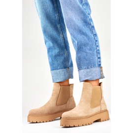 Botas Chelsea Modelo HB-170KH Bege - PRIMO 1