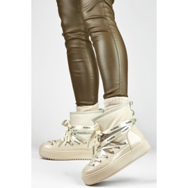 Botas de neve Modelo 5754-4BE Bege - PRIMO 1 Botas de neve Modelo 5754-4BE Bege - PRIMO 1