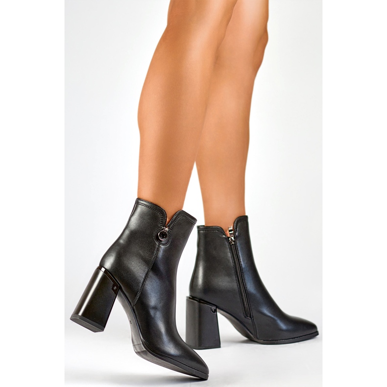 Botas isoladas femininas GD-FL2084B pretas preto 1