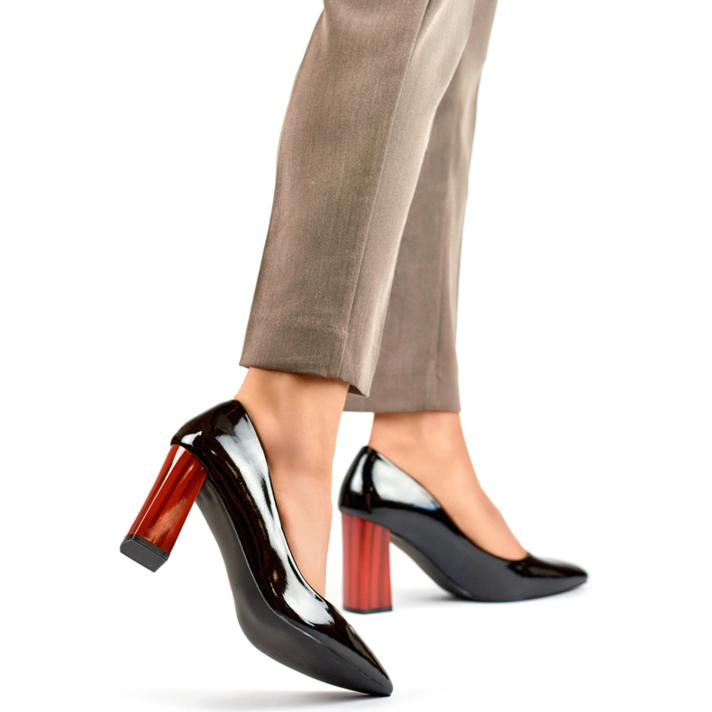 Bombas lacadas GD-FL486B-B pretas preto 1