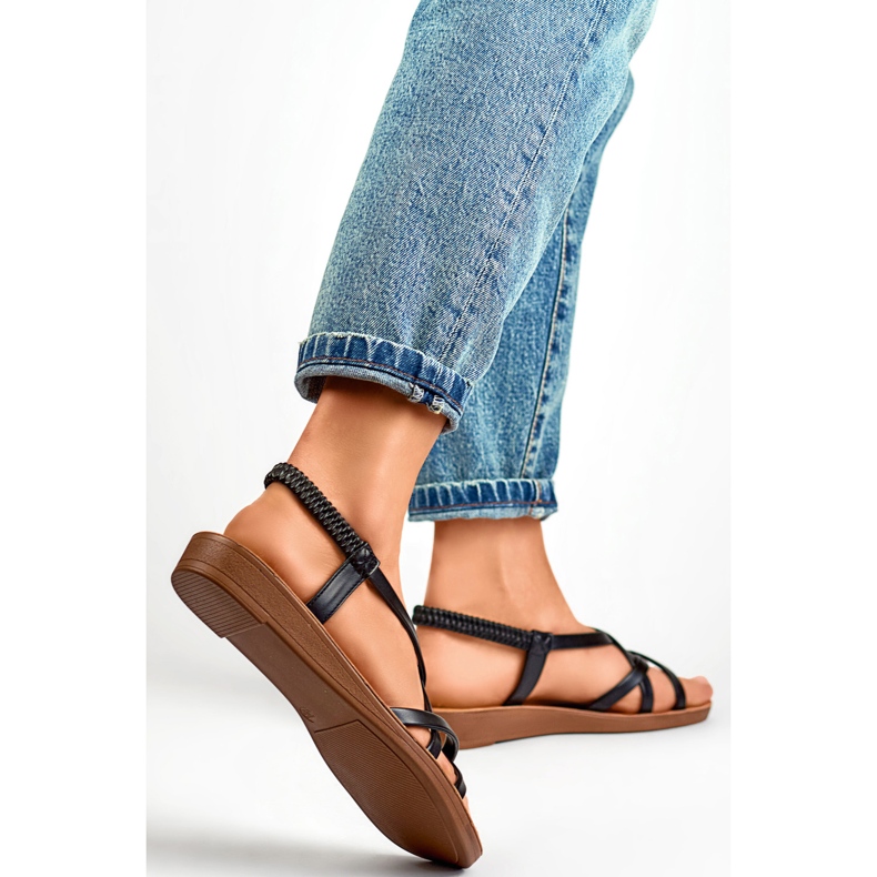 Sandálias Femininas PS07B Pretas preto 1