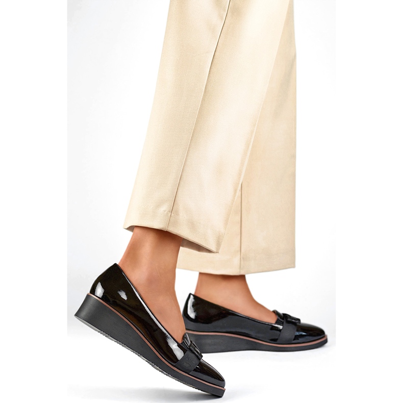 Bombas de cunha 24-10446B pretas preto 1