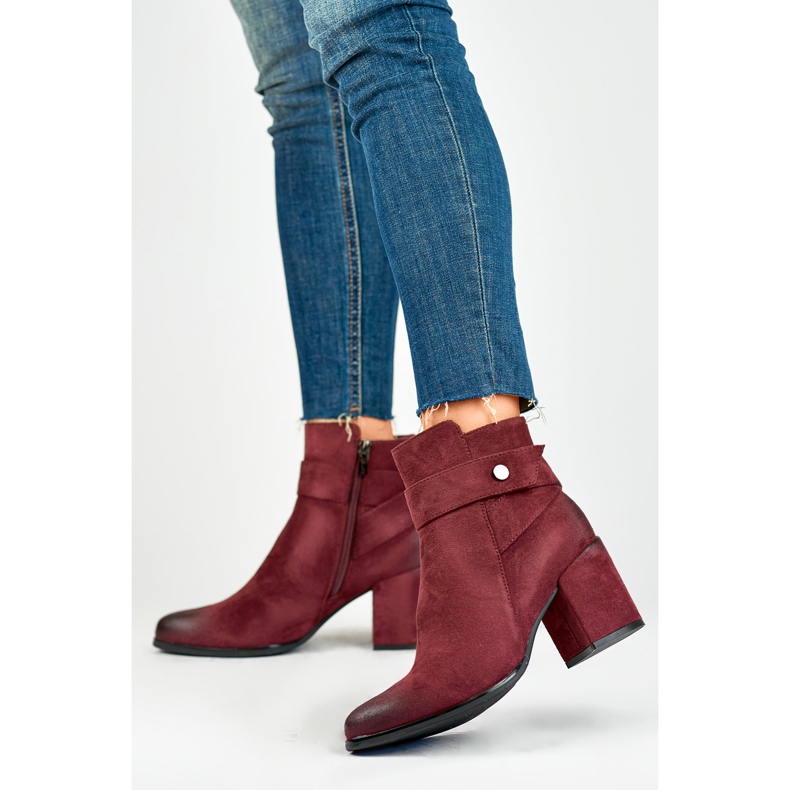 Botas Modelo Blaise 260041WI-SU Bordeaux Suede - PRIMO vermelho 2