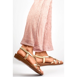 Sandálias femininas PS07GO douradas dourado 1