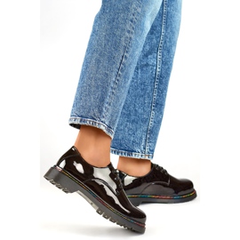 Sapatos envernizados femininos GD-XF154B preto 1