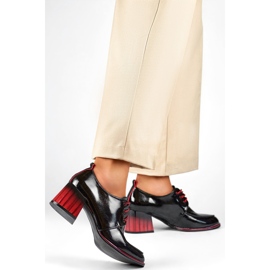 Sapatos femininos GD-FL439-B Couro envernizado preto 1