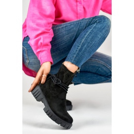 Botas Modelo DE1127S-B Camurça Preta preto 1