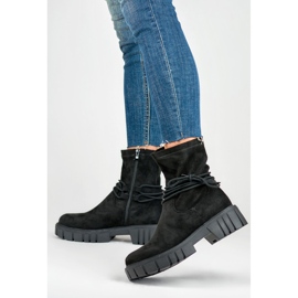 Botas Modelo DE1127S-B Camurça Preta preto 2