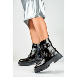 Botas de trabalho Modelo Axelle 250007B-LA Laca Preta - PRIMO preto 2