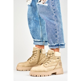 Botas isoladas femininas GD-TL53BE bege 1 Botas isoladas femininas GD-TL53BE bege 1