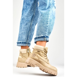 Botas isoladas femininas GD-TL53BE bege 2 Botas isoladas femininas GD-TL53BE bege 2