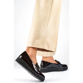 Sapatos femininos envernizados 24-58284B preto 1