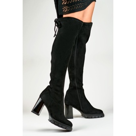Botas femininas acima do joelho GD-FL3032 preto 2 Botas femininas acima do joelho GD-FL3032 preto 2