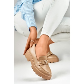 Sapatos femininos com decoração B2733KH castanho 1 Sapatos femininos com decoração B2733KH castanho 1