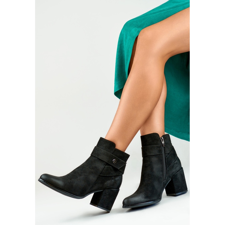 Botas Modelo 260041B-SU Camurça Preta preto 1 Botas Modelo 260041B-SU Camurça Preta preto 1