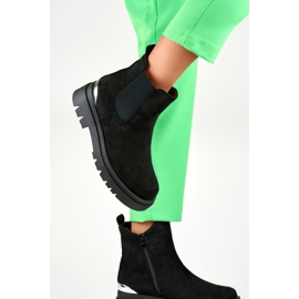 Botas Chelsea Femininas XJ-351B preto 2