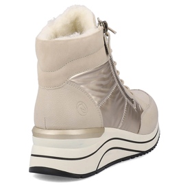 Botas femininas com isolamento de couro, bege Remonte D0T72-60 1 Botas femininas com isolamento de couro, bege Remonte D0T72-60 1