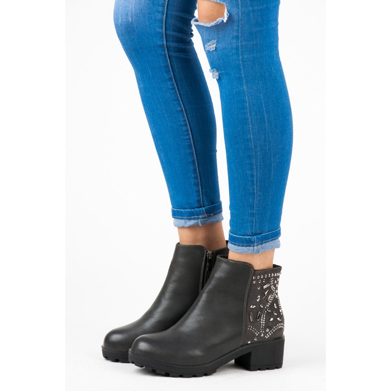 Vices Botas com Cristais cinza 1