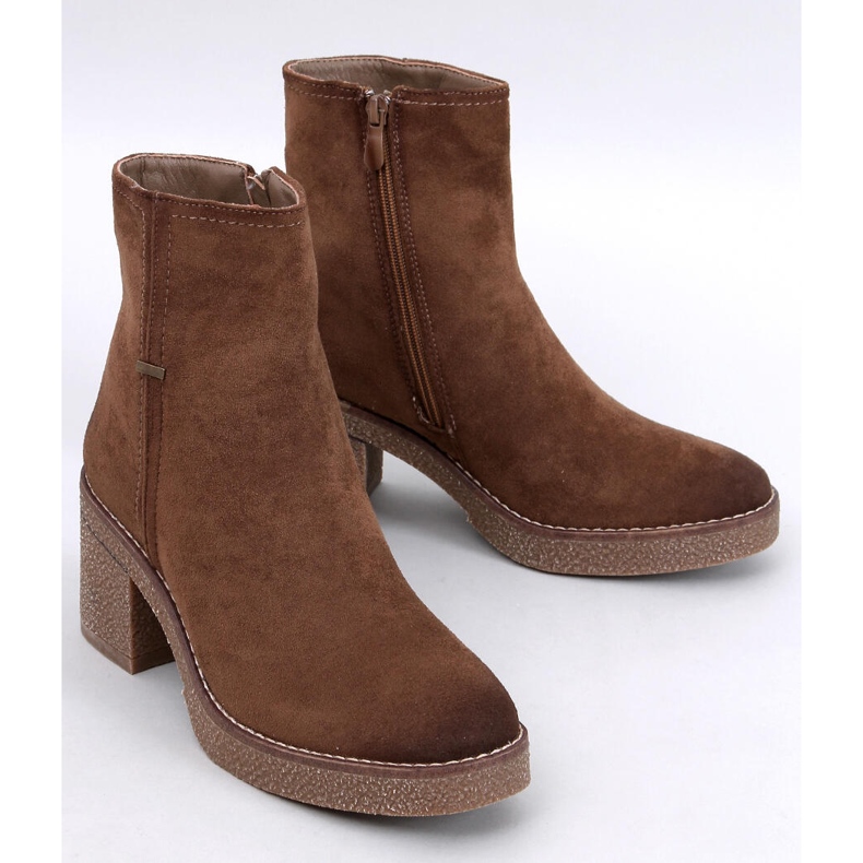 Botins de salto estável Filly Green castanho 1