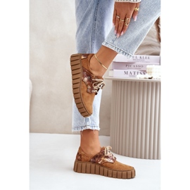 Sapatos de camurça na plataforma hipnose marrom 2