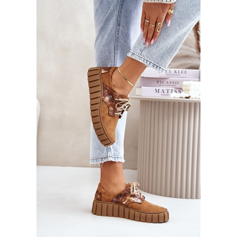 Sapatos de camurça na plataforma hipnose marrom 2