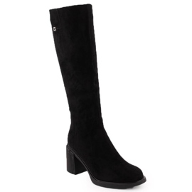 Botas de salto alto em camurça Potocki W 60314 WOL278A preto 2