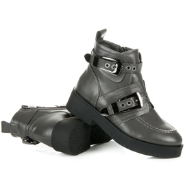 Vices Botas com fivelas cinza 1