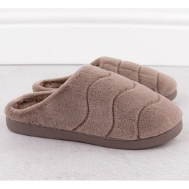 Chinelos de pele Unisoft W 6622 EVE466A castanho, bege/creme 2