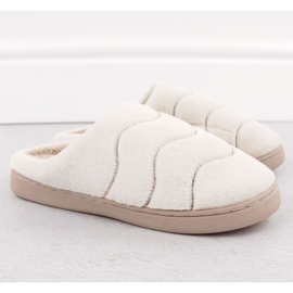 Chinelos de pele Unisoft W 6622 EVE466B bege 2