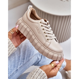 Tênis isolado feminino Big Star MM274618 bege 2