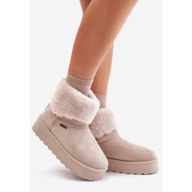 Botas de neve com plataforma e pêlo Big Star OO274A107 bege claro 1 Botas de neve com plataforma e pêlo Big Star OO274A107 bege claro 1