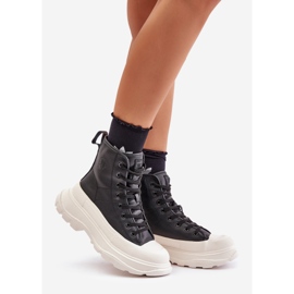 Tênis isolados de couro em plataforma enorme Big Star OO274A599 preto 1