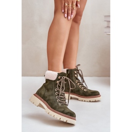 Botas femininas isoladas com zíper, Verde Ferelia 2
