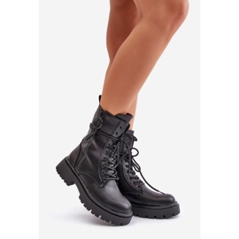 Botas de trabalho isoladas femininas feitas de couro ecológico, Nealandra preta preto 1