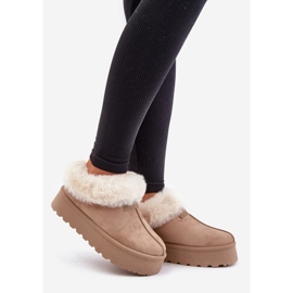 Botas de neve com cano baixo com pele na plataforma Eco Suede Dark Beige Neathoria bege 1 Botas de neve com cano baixo com pele na plataforma Eco Suede Dark Beige Neathoria bege 1