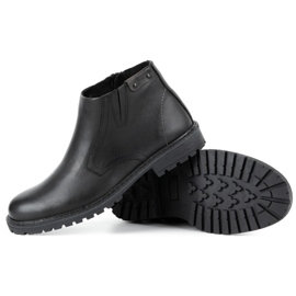 Olivier Botas masculinas isoladas com Lã 815, face preta preto 3