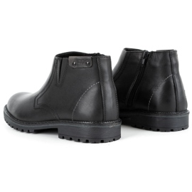 Olivier Botas masculinas isoladas com Lã 815, face preta preto 6