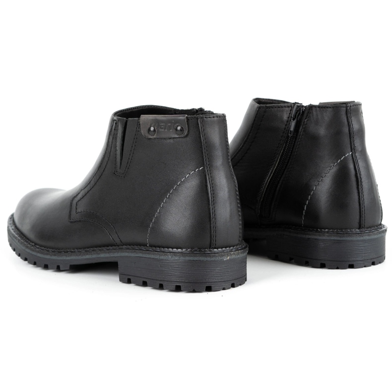 Olivier Botas masculinas isoladas com Lã 815, face preta preto 6