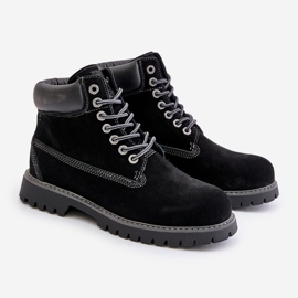 Botas masculinas isoladas em camurça Big Star OO174138 sistema HI-POLY pretas preto 1