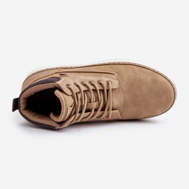 Botas masculinas Big Star com cordões OO174560 sistema Hi-Poly bege 1
