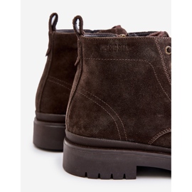 Botas masculinas com isolamento de camurça e zíper Big Star OO174229 marrom 2