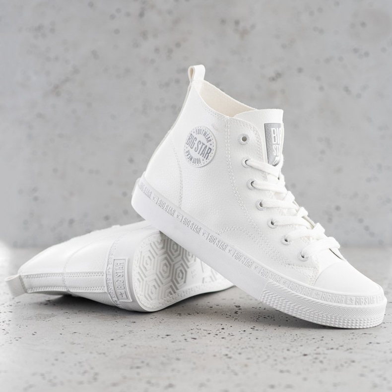 Tênis alto feminino Big Star GG274016 branco 2