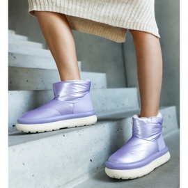 Botas de neve quentes roxas na plataforma Cores tolet 2