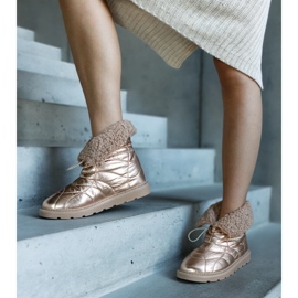 Botas de neve com isolamento dourado Caellita e punho 1