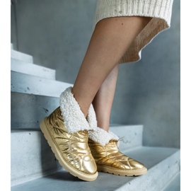 Botas de neve com isolamento dourado Caellita e punho 1 Botas de neve com isolamento dourado Caellita e punho 1