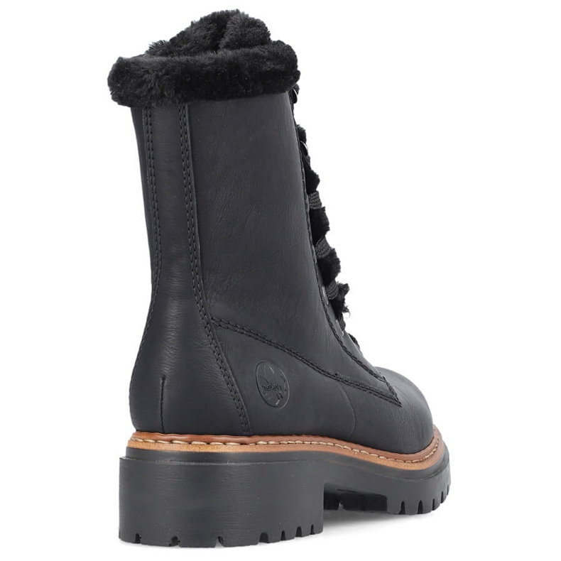 Bolsas femininas isoladas com pele, pretas Rieker 72625-00 preto 1