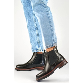 Botas Chelsea com isolamento feminino, pretas GD-WL71B preto 2